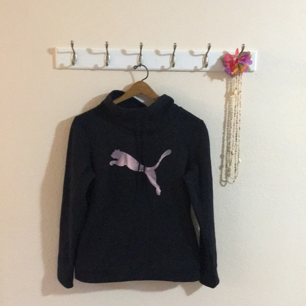 Black Puma Cowl Neck Sweatshirt